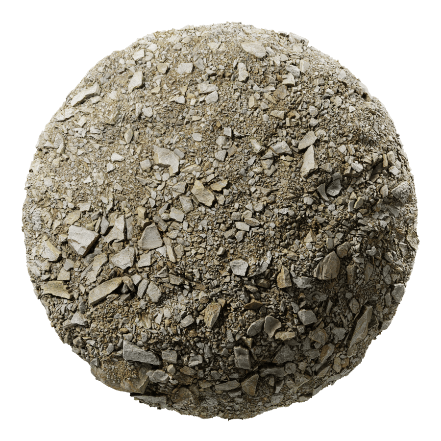 Rough Mixed Gravel Ground Road Texture