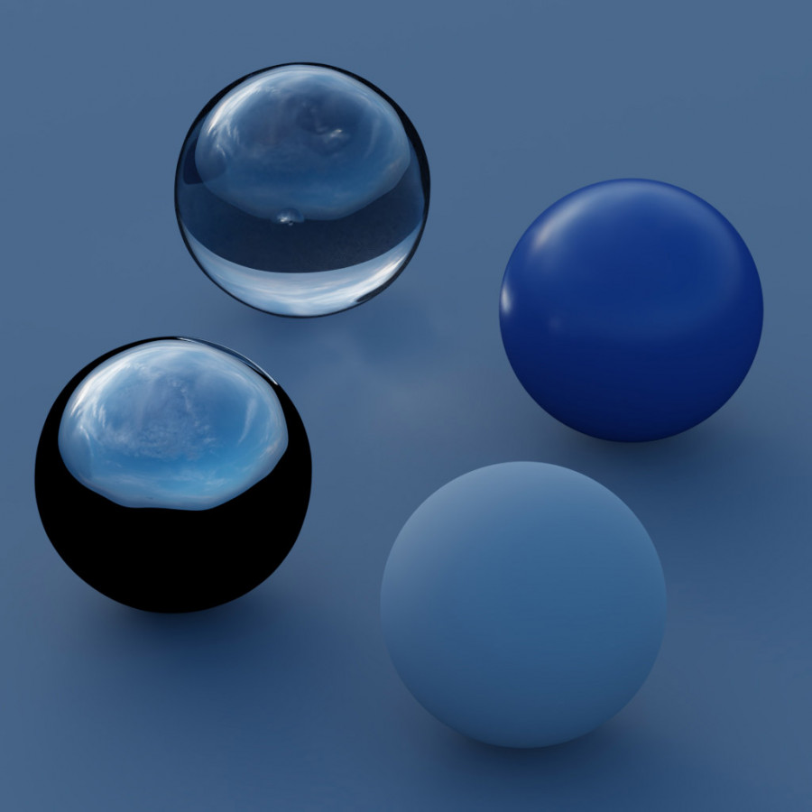 흐린 구름과 지평선, 저녁 야외 하늘 HDRI, 파란색