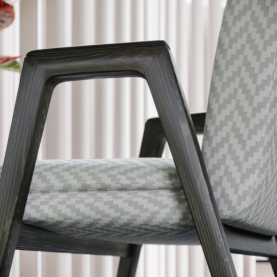 Bản sao ghế Minotti Esterna, màu xám nhạt