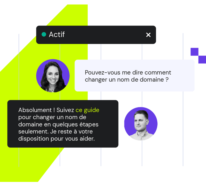 Support francophone disponible 24 h/24, 7 j/7