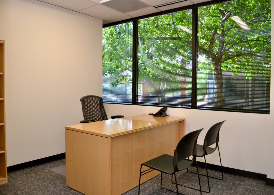An interior shot of Windowed Private Office