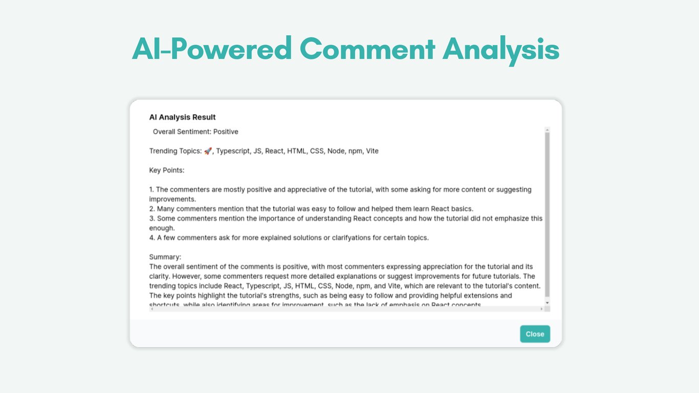 YouTube Comment Finder And AI Analysis