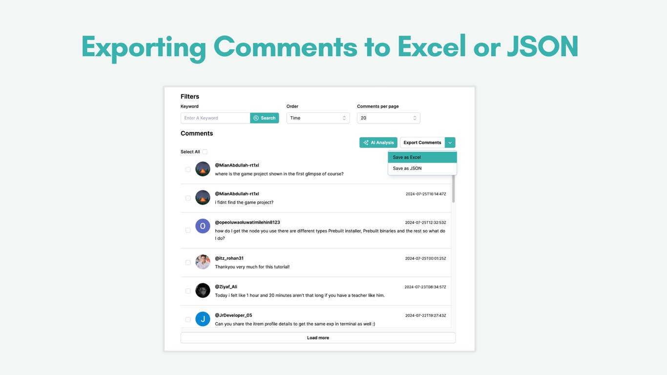 YouTube Comment Finder And AI Analysis