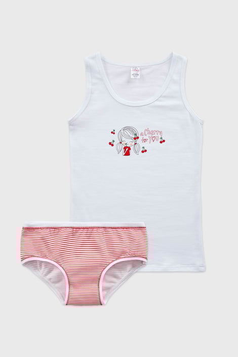 Set van meisjeshemd en slip Bamboline