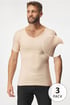 3PACK Maglietta intima invisibile sotto camicia MEN-A con inserti antisudore 3pATXmen_202_tri_08