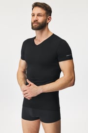 Moška majica V neck, črna