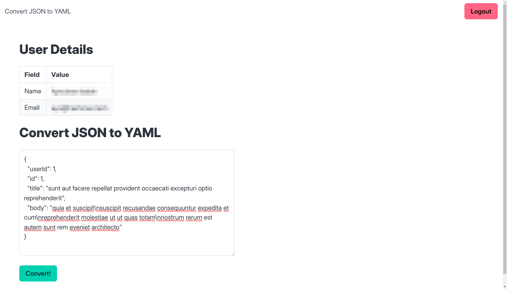 JSON to YAML conversion process