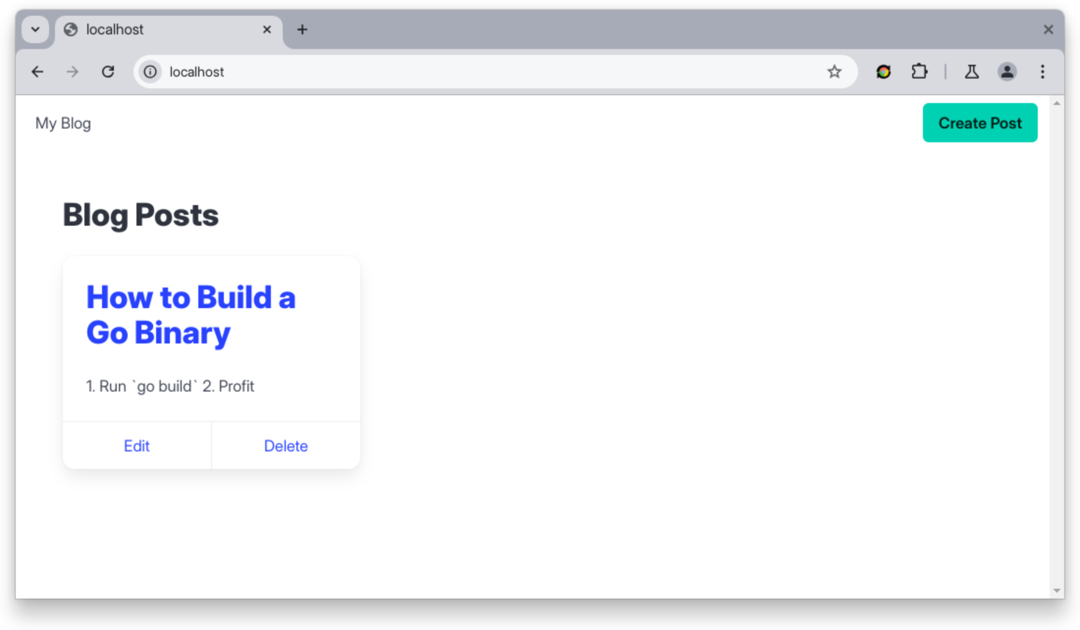 Go application server served through Caddy